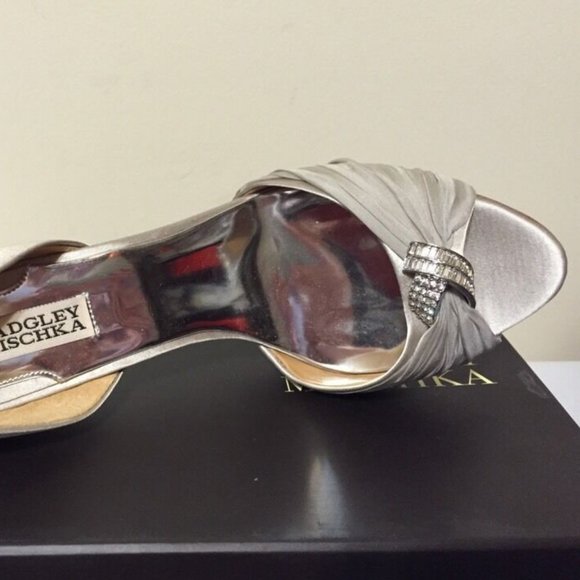 🆕Badgley Mischka Wedding Peep Toe d'Orsay Pump - Picture 7 of 8